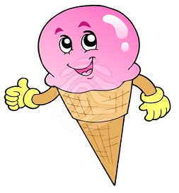 Ice cream person giving thumbs up