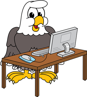 Eagle with a computer